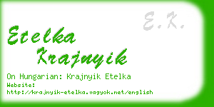 etelka krajnyik business card